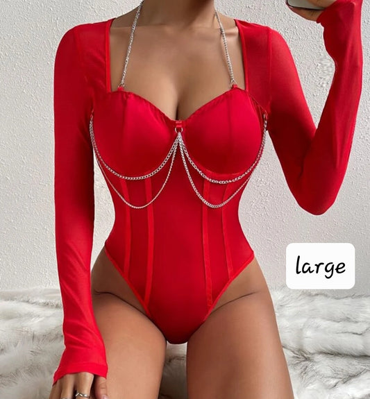 Red bodysuit