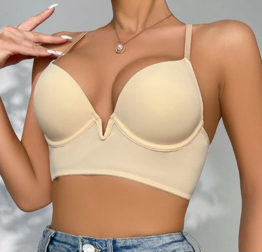 Cream backless bra