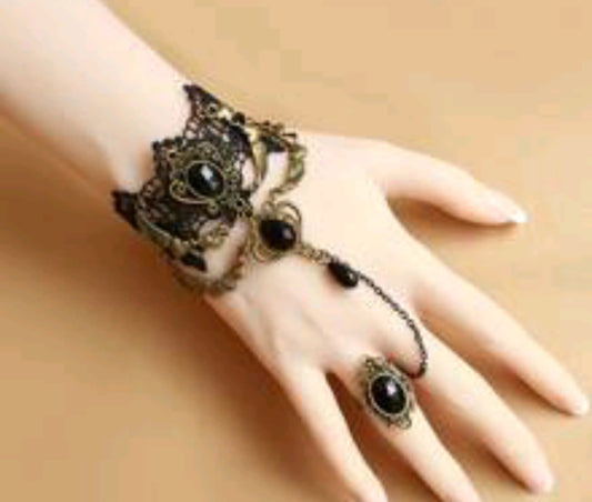 Black lace bracelet