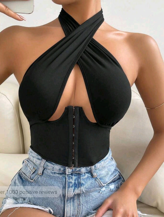 Black corset set