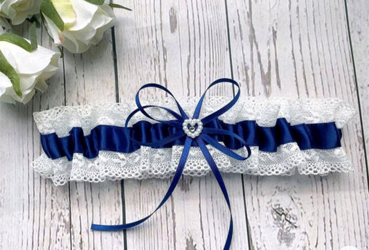 Beautiful blue garter belt