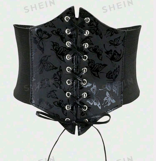 Black butterfly   corset belt