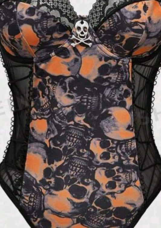 Skull bodysuit