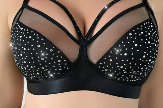 Black crossover bra